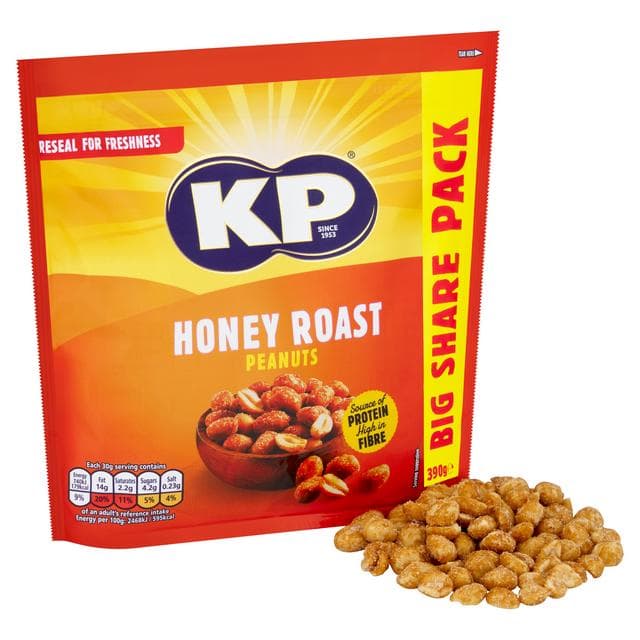 KP Honey Roast Peanuts 390g - gallery image 2