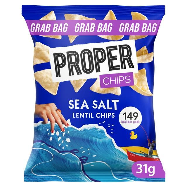 Proper Sea Salt Lentil Chips 31g - gallery image 1