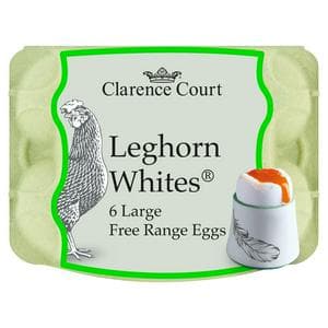 Clarence Court Traditional Leghorn Whites Large Free Range Eggs x6