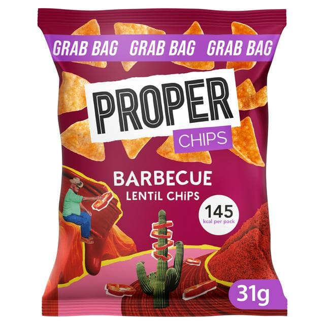 Proper Barbecue Lentil Chips 31g - gallery image 1