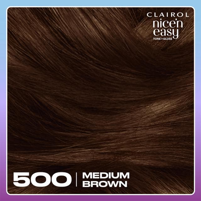 Clairol Nice'N Easy Tone+Gloss Medium Brown 500/765 Semi Permanent Hair Dye - gallery image 4