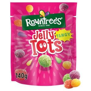 Rowntree's Jelly Tots Tangy Sweets Sharing Bag 140g