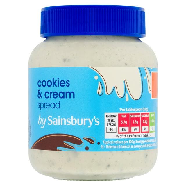 Sainsbury's Cookies & Cream Spread 350g - gallery image 1