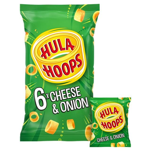 Hula Hoops Cheese & Onion Multipack Crisps x6 - gallery image 1