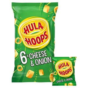 Hula Hoops Cheese & Onion Multipack Crisps x6