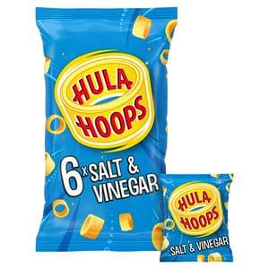 Hula Hoops Salt & Vinegar Multipack Crisps x6