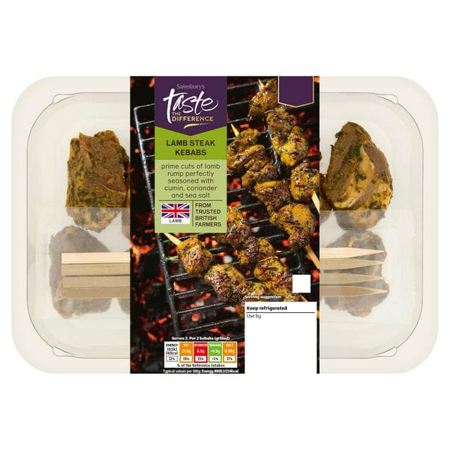 Sainsbury's Lamb Steak Kebab, Taste The Difference 315g - gallery image 1