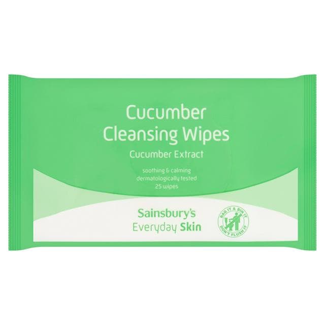 Sainsbury's Everyday Skin Cucumber Cleansing Wipes x25 - gallery image 1