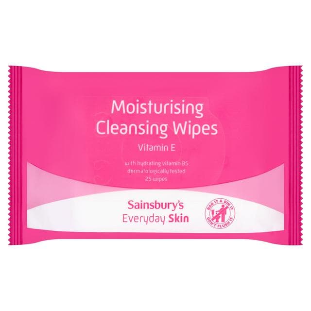Sainsbury's Everyday Skin Moisturising Cleansing Wipes x25 - gallery image 1
