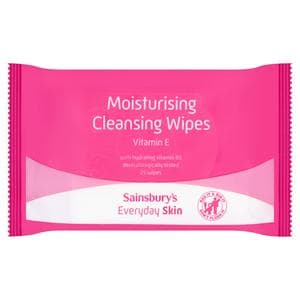Sainsbury's Everyday Skin Moisturising Cleansing Wipes x25