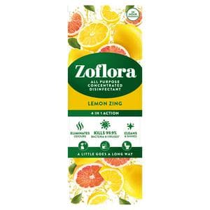 Zoflora Concentrated Multipurpose Disinfectant Lemon Zing 3 in 1 Action 120ml