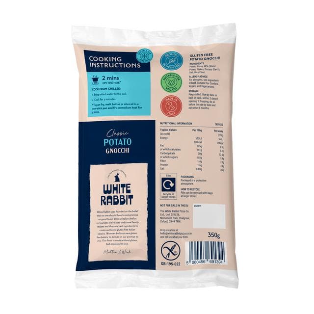 White Rabbit 350g Classic Fresh Potato Gluten Free Gnocchi - gallery image 2