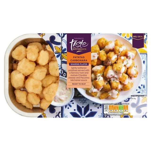 Sainsbury's Patatas Carbonara Sharing Plates, Taste the Difference 290g - gallery image 1