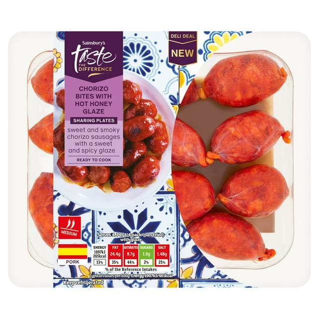 Sainsbury's 230g Chorizo Bites with Hot Honey Glaze, Taste the Difference - gallery image 1