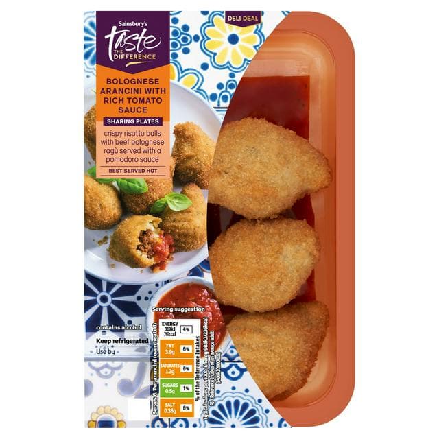 Sainsbury's Bolognese Arancini with Rich Tomato Sauce, Taste the Difference 210g - gallery image 1