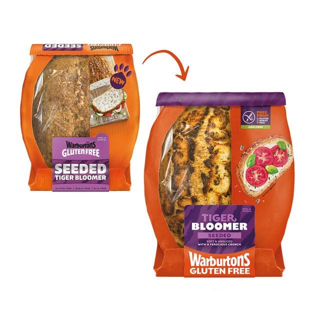 Warburtons Gluten Free Seeded Tiger Bloomer 400g - gallery image 2