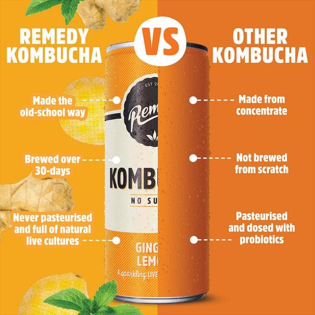 Remedy Kombucha Ginger Lemon 4 x 330ml - gallery image 4