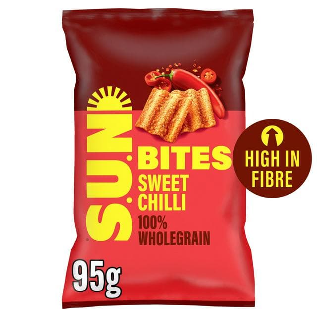 Sun Bites 95g Sweet Chilli Wholegrain Snacks Sharing Bag Crisps - gallery image 1
