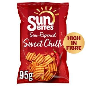 Sun Bites 95g Sweet Chilli Wholegrain Snacks Sharing Bag Crisps