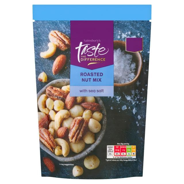 Sainsbury's Roasted Nut Mix with Sea Salt, Taste the Difference 175g - gallery image 1