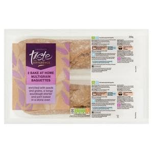Sainsbury's Bake at Home Multigrain Baguettes, Taste the Difference 2 x 125g