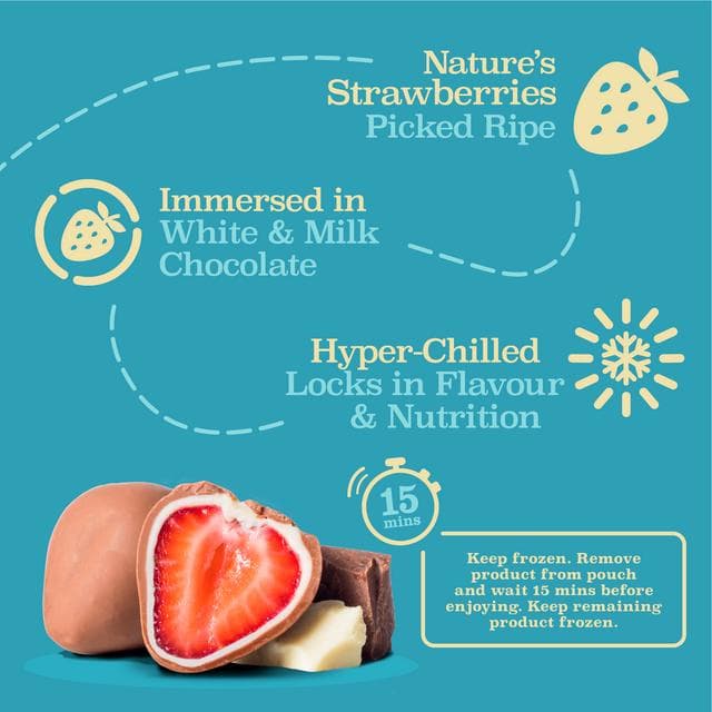 trufru Nature's Strawberries in White & Milk Chocolate 200g - gallery image 4