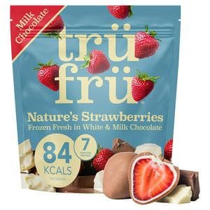 trufru Nature's Strawberries in White & Milk Chocolate 200g