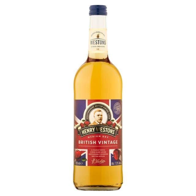 Henry Westons 750ml Medium Dry British Vintage Cider Bottle - gallery image 1