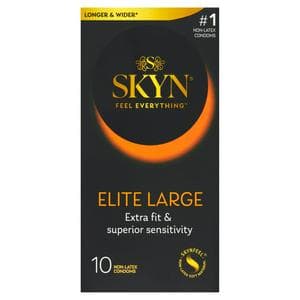 Skyn Elite Large Non Latex Condoms x10