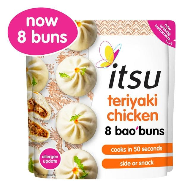 itsu 8 x Teriyaki Chicken Bao Buns 256g - gallery image 1
