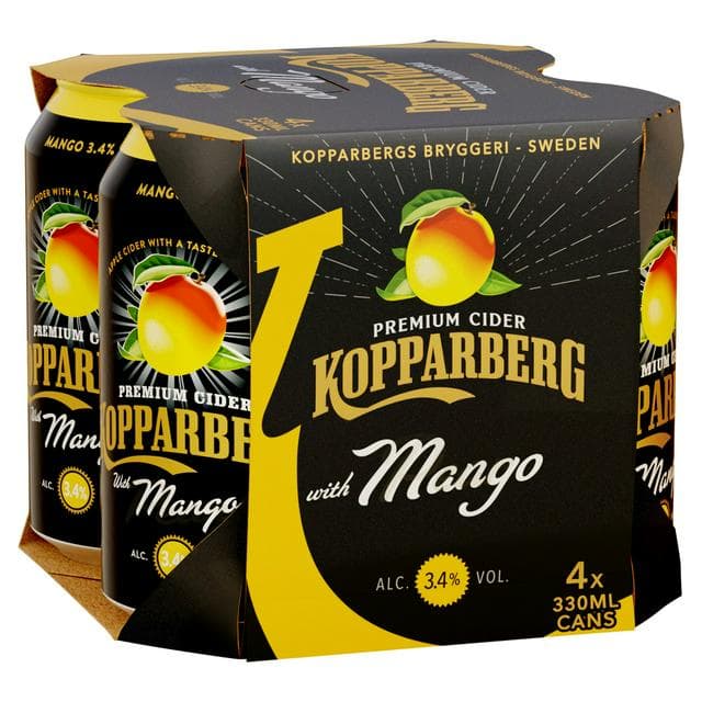 Kopparberg Premium Cider with Mango 4 x 330ml - gallery image 1
