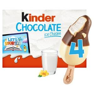 Kinder Chocolate Ice Cream Sticks 4 x 55ml