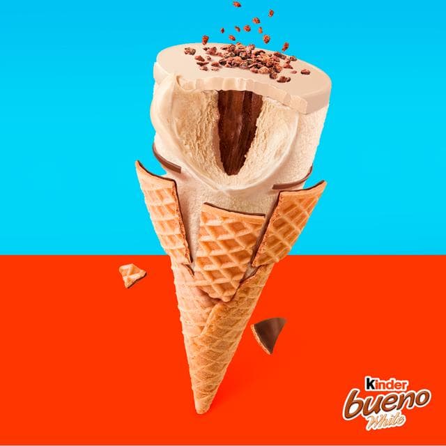 Kinder Bueno White Ice Cream Cones 4 x 90ml - gallery image 2