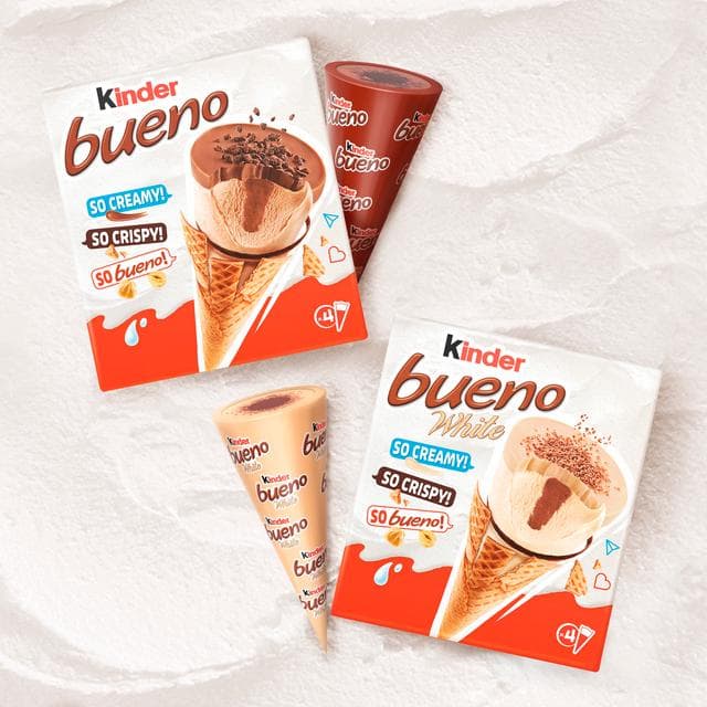 Kinder Bueno White Ice Cream Cones 4 x 90ml - gallery image 6