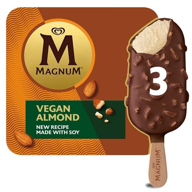 Magnum 3 x 90ml Collection Vegan Almond Ice Cream Sticks - gallery image 2