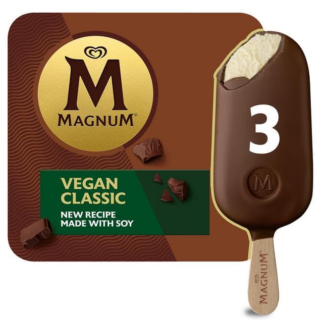 Magnum 3 x 90ml Collection Vegan Classic Ice Cream Sticks - gallery image 2