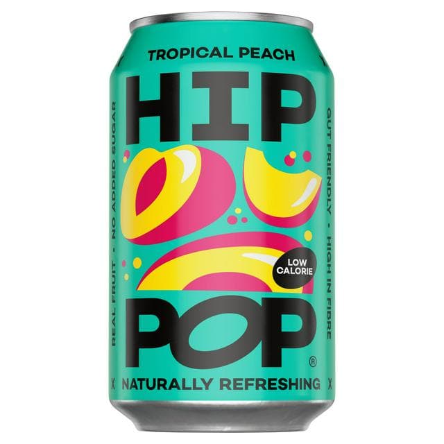 Hip Pop 330ml Tropical Peach Can - gallery image 1