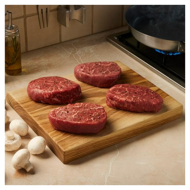 Sainsbury's 4 x 245g Aberdeen Angus Thick Cut Fillet Steaks, Taste the Difference - gallery image 1