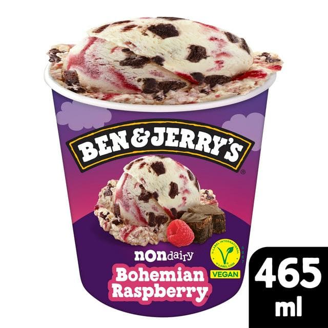 Ben & Jerry's 465ml Non Dairy Bohemian Raspberry Vegan Ice Cream Tub - gallery image 1