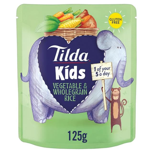 Tilda Kids Vegetable & Wholegrain Rice 125g - gallery image 1