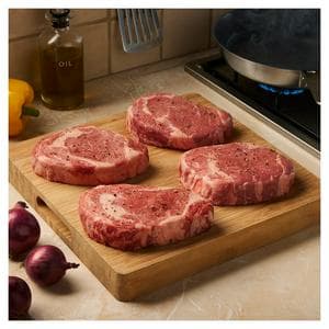 Sainsbury's 4 x 400g Aberdeen Angus Thick Cut Ribeye Steaks, Taste the Difference