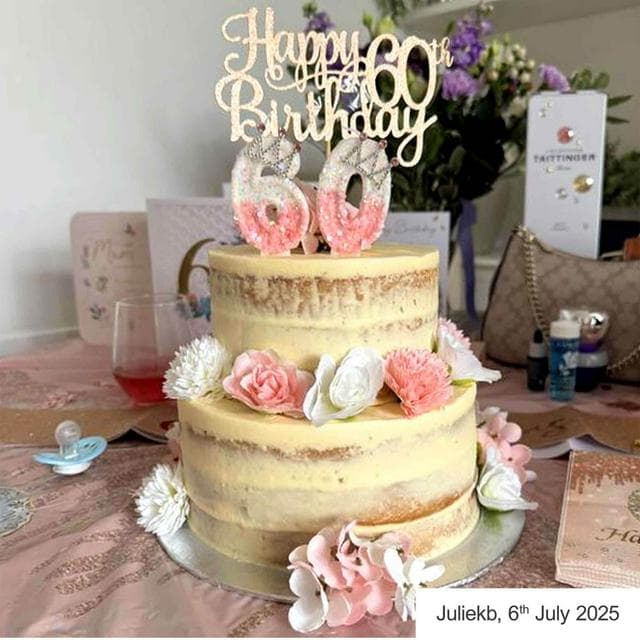 Sainsbury's 2.2kg Two Tier Vanilla Naked Cake - gallery image 4