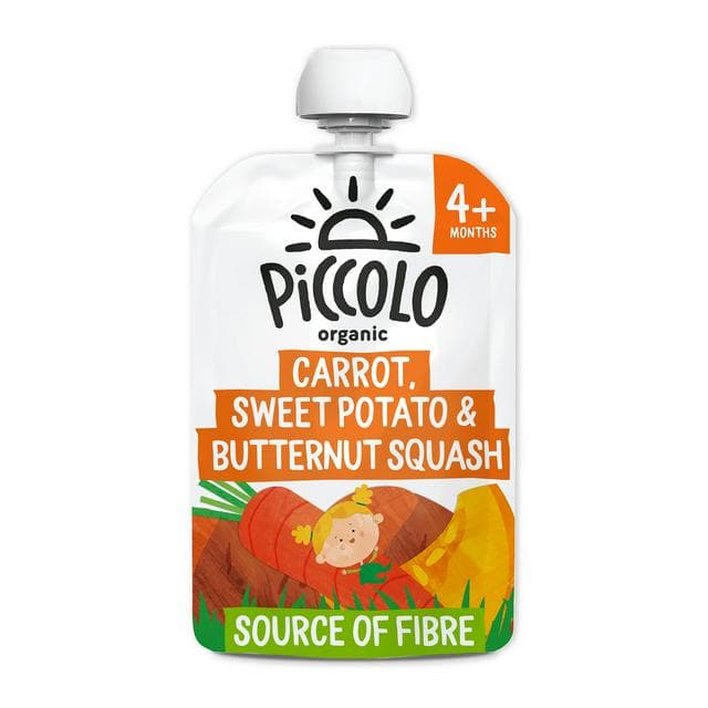 Piccolo Organic Carrot, Sweet Potato & Butternut Squash Smooth 4+ Months 100g - gallery image 1
