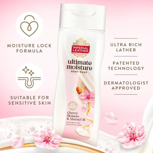 Imperial Leather Ultimate Moisture Cherry Blossom & Almond Oil Body Wash 450ml - gallery image 2