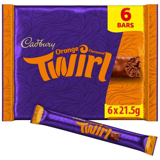 Cadbury Twirl Chocolate Orange Bar Multipack 3 x 43g - gallery image 1