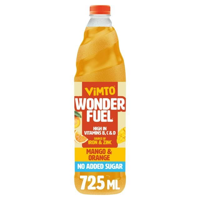 Vimto Wonderfuel Mango & Orange Squash 725ml - gallery image 1