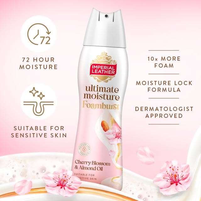 Imperial Leather 200ml Ultimate Moisture Cherry Blossom & Almond Oil Foamburst Body Wash - gallery image 2