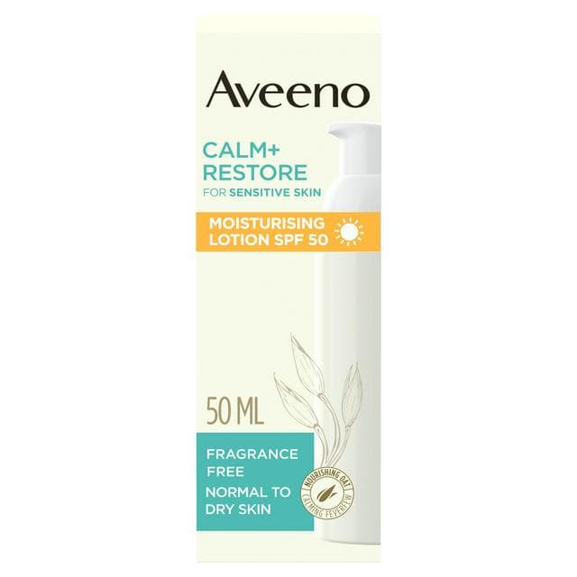 Aveeno Face Calm + Restore Moisturising Lotion SPF 50 50ml - gallery image 1