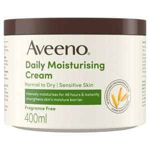 Aveeno Daily Moisturising Cream Normal Dry Sensitive Skin 400ml