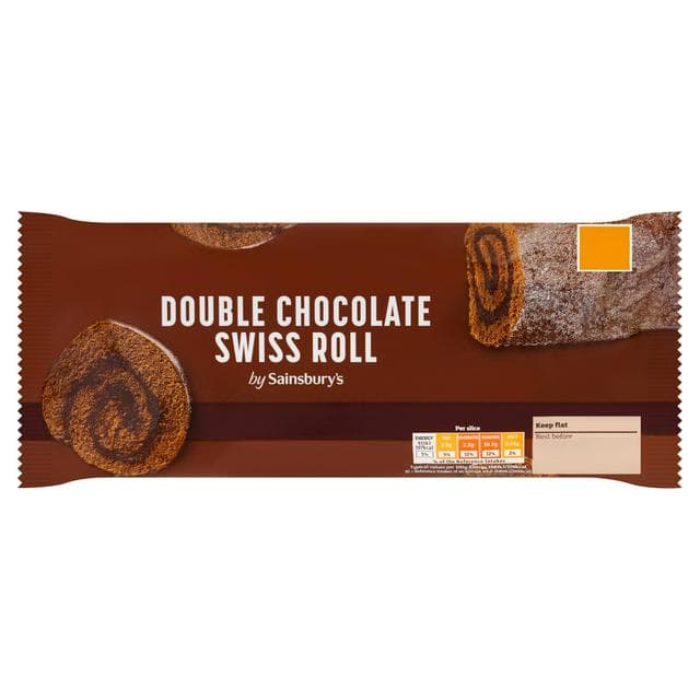 Sainsbury's Double Chocolate Swiss Roll 228g - gallery image 1